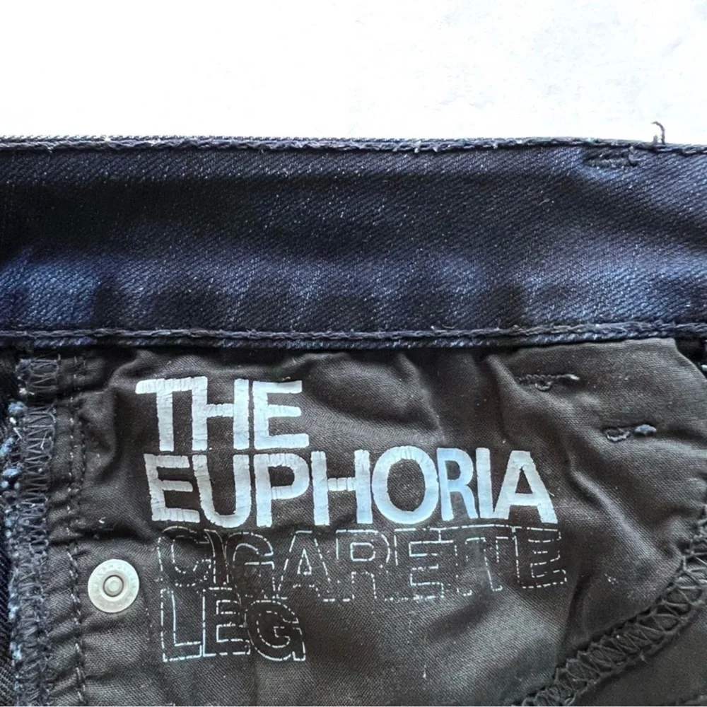 Serfontaine low rise skinny jean dark wash cigarette leg stretch Euphoria sz 25